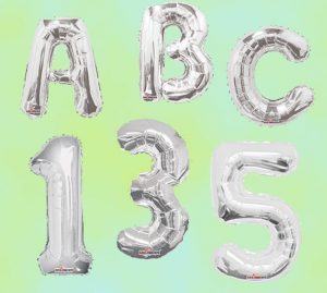 number and letter balloons