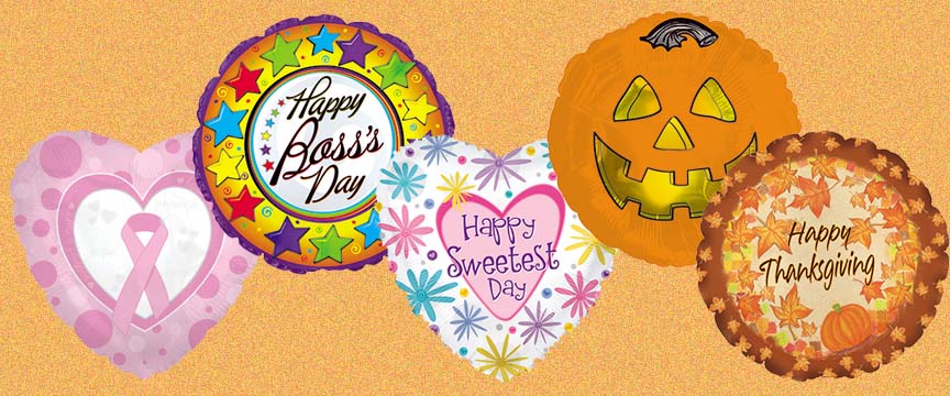 Holiday Mylar balloons