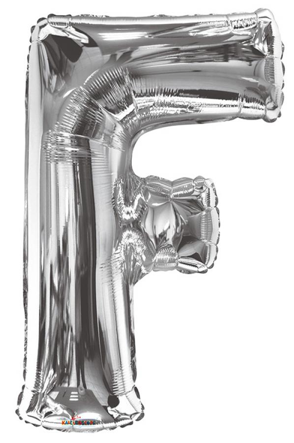 34 inch Silver Letter F