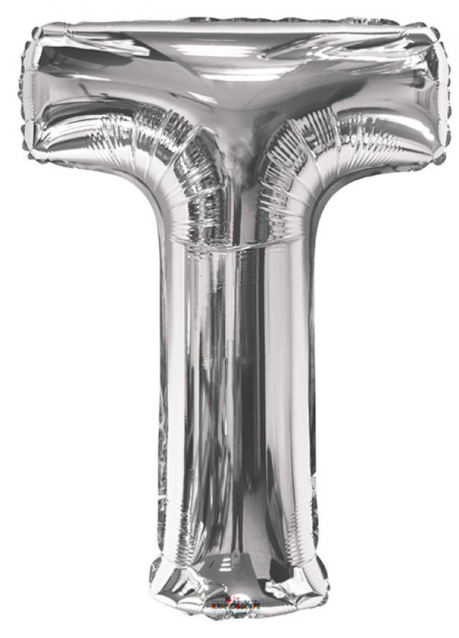 34 inch Silver Letter T