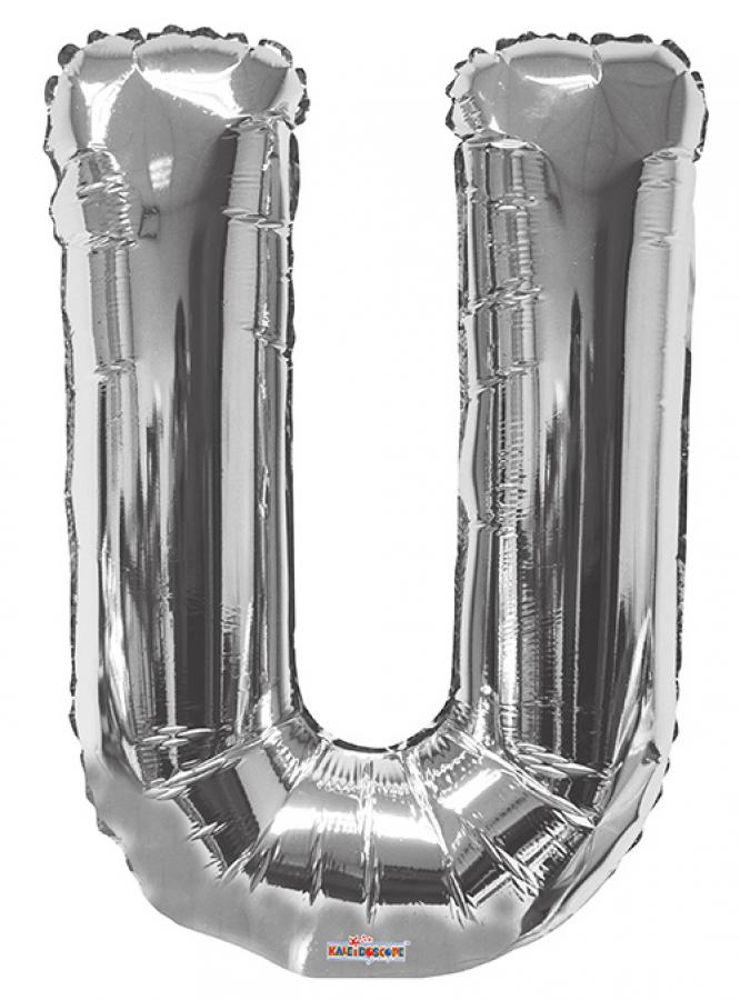 34 inch Silver Letter U