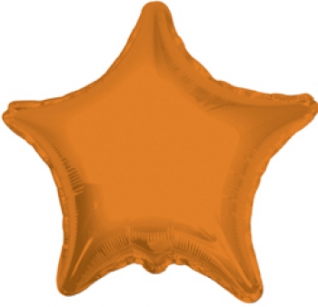 18" Orange Star mylar balloon