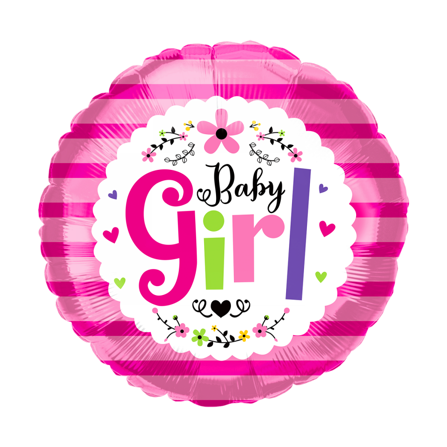 *Baby Girl Foil Balloon – 10 pack