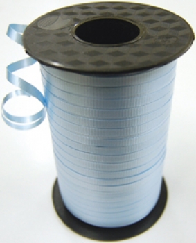 Pastel blue curling ribbon