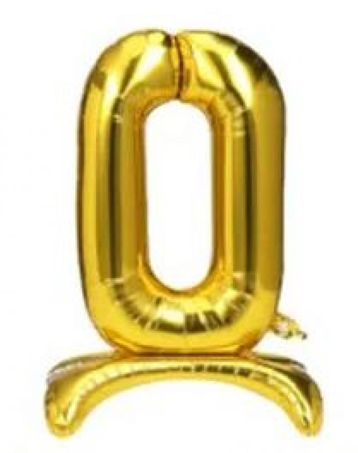 40" Gold Stand Up Number "0"