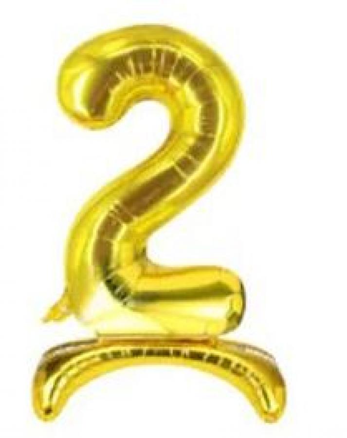 40" Gold Stand Up Number "2"