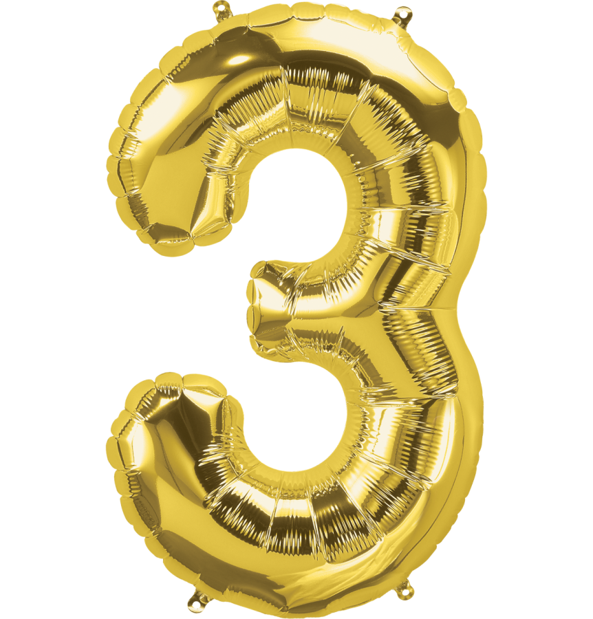 34 inch Gold Number 3