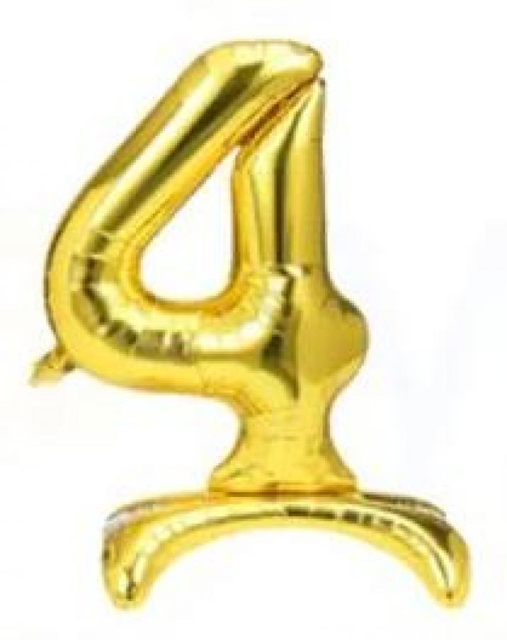 40" Gold Stand Up Number "4"