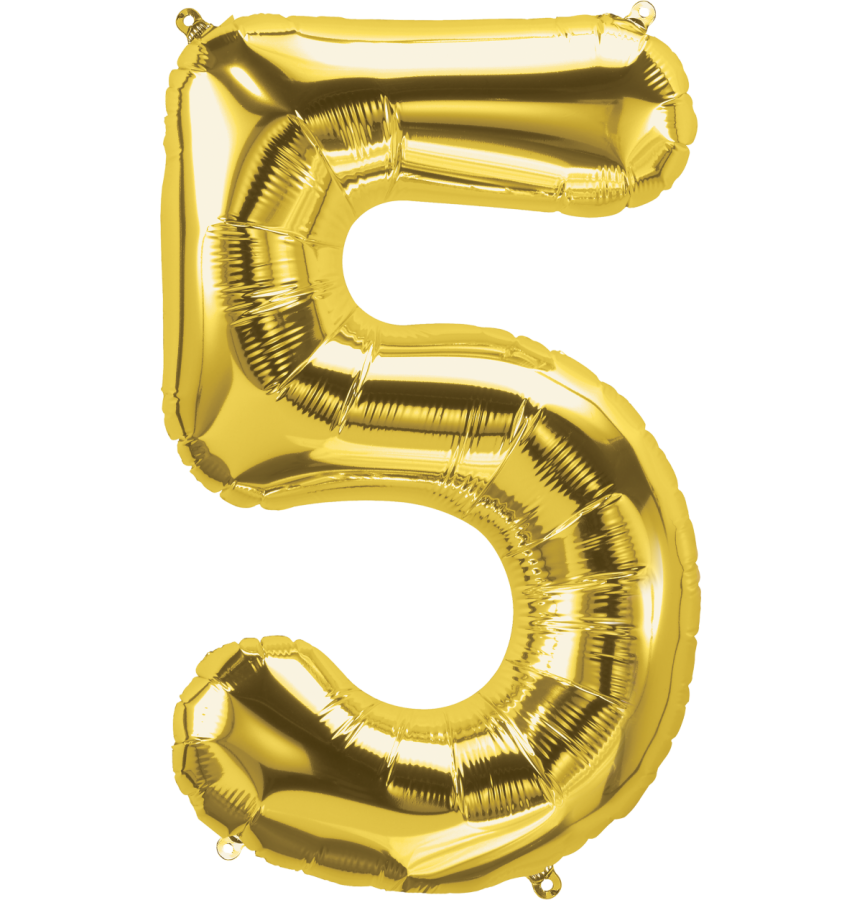 34 inch Gold Number 5