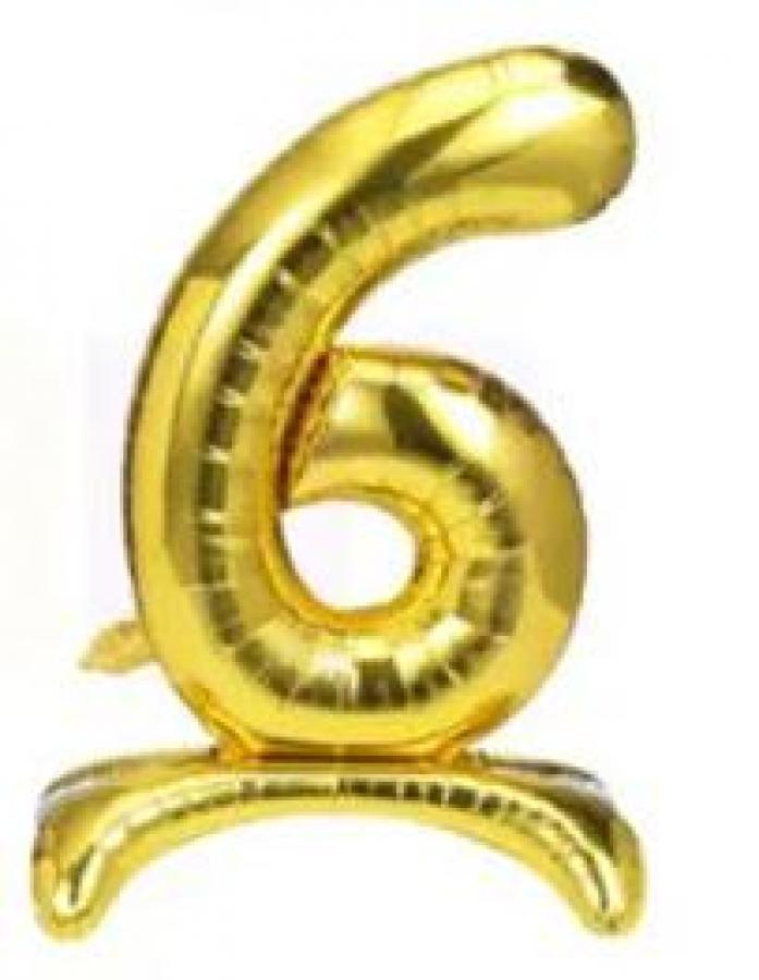 40" Gold Stand Up Number "6"