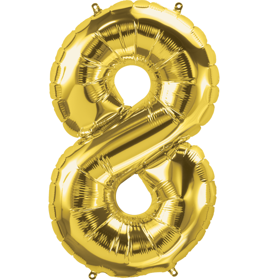 34 inch Gold Number 8