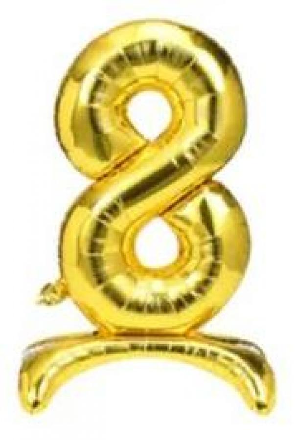 40" Gold Stand Up Number "8"