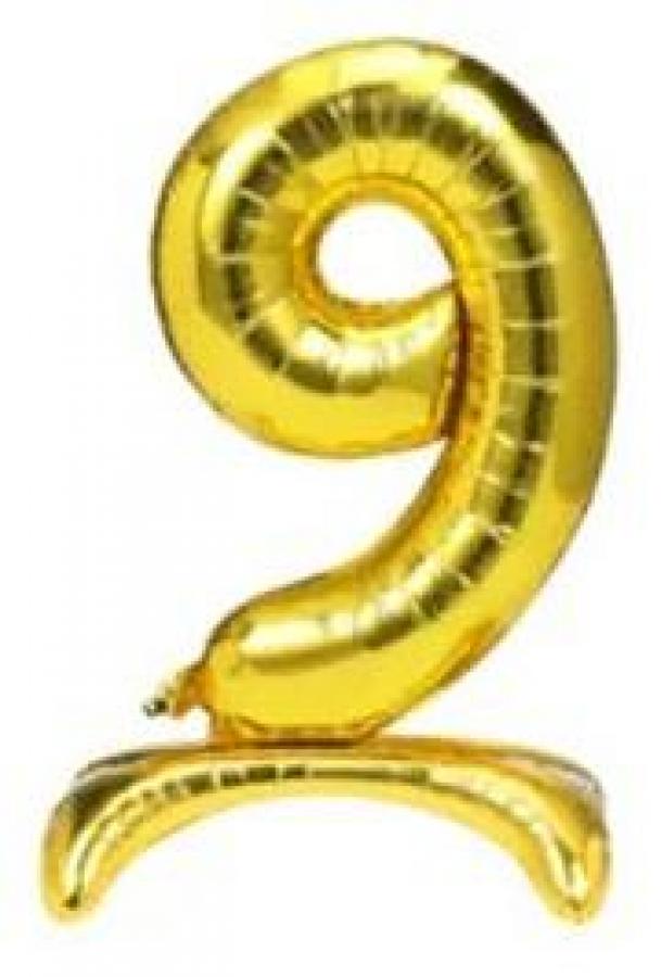 40" Gold Stand Up Number "9"