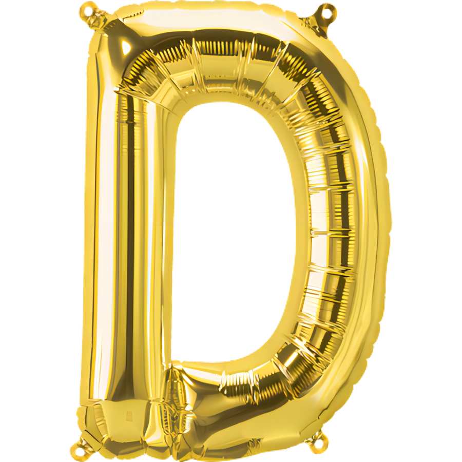 34 inch Gold Letter D