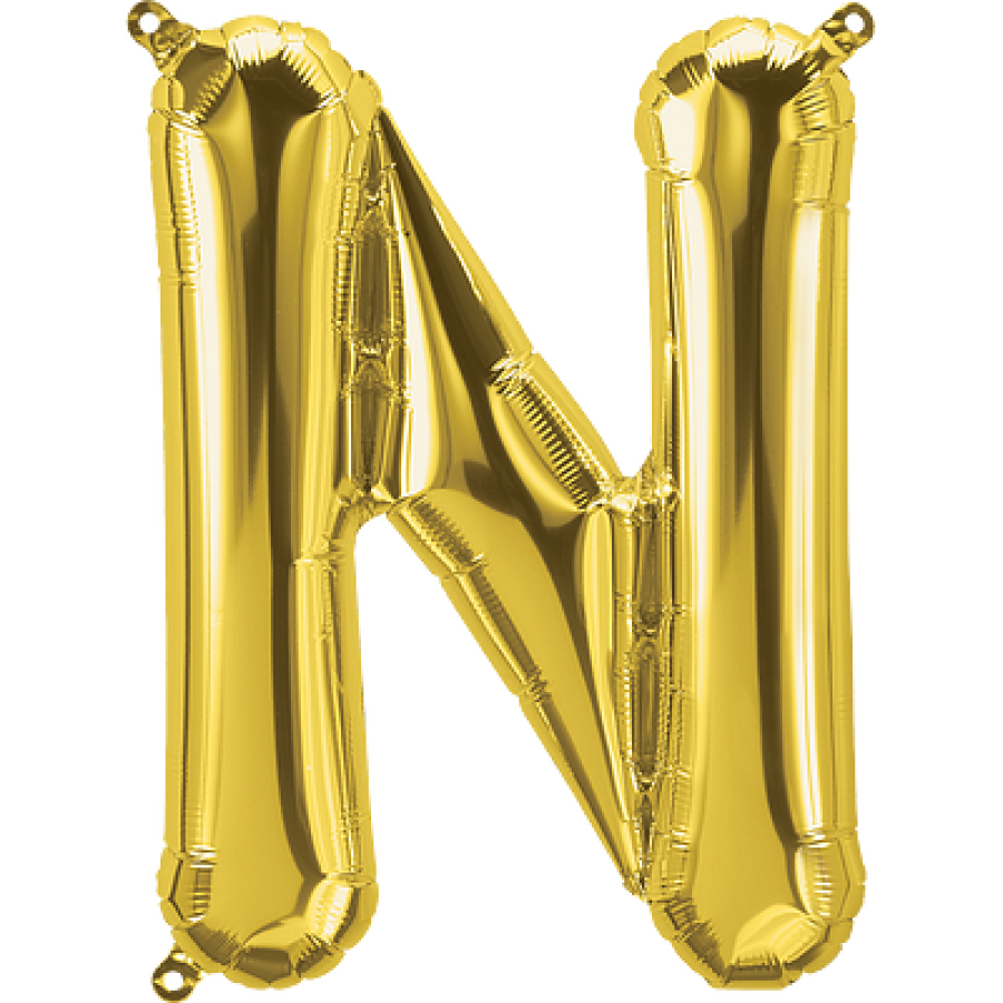 34 inch Gold Letter N