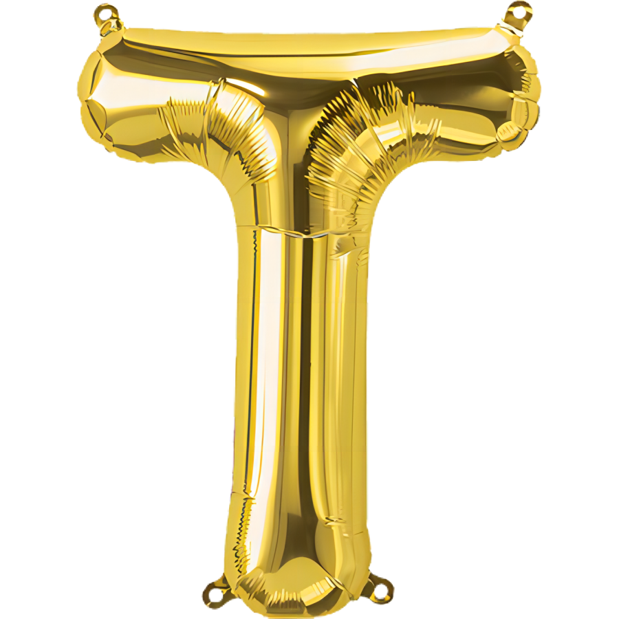 34 inch Gold Letter T