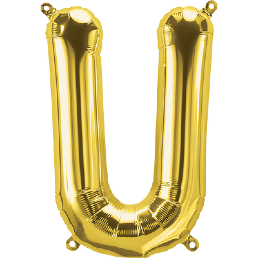 34 inch Gold Letter U