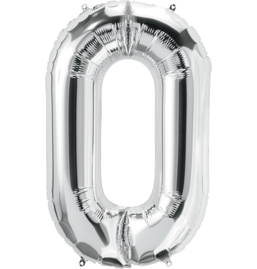 34 inch Silver Number 0