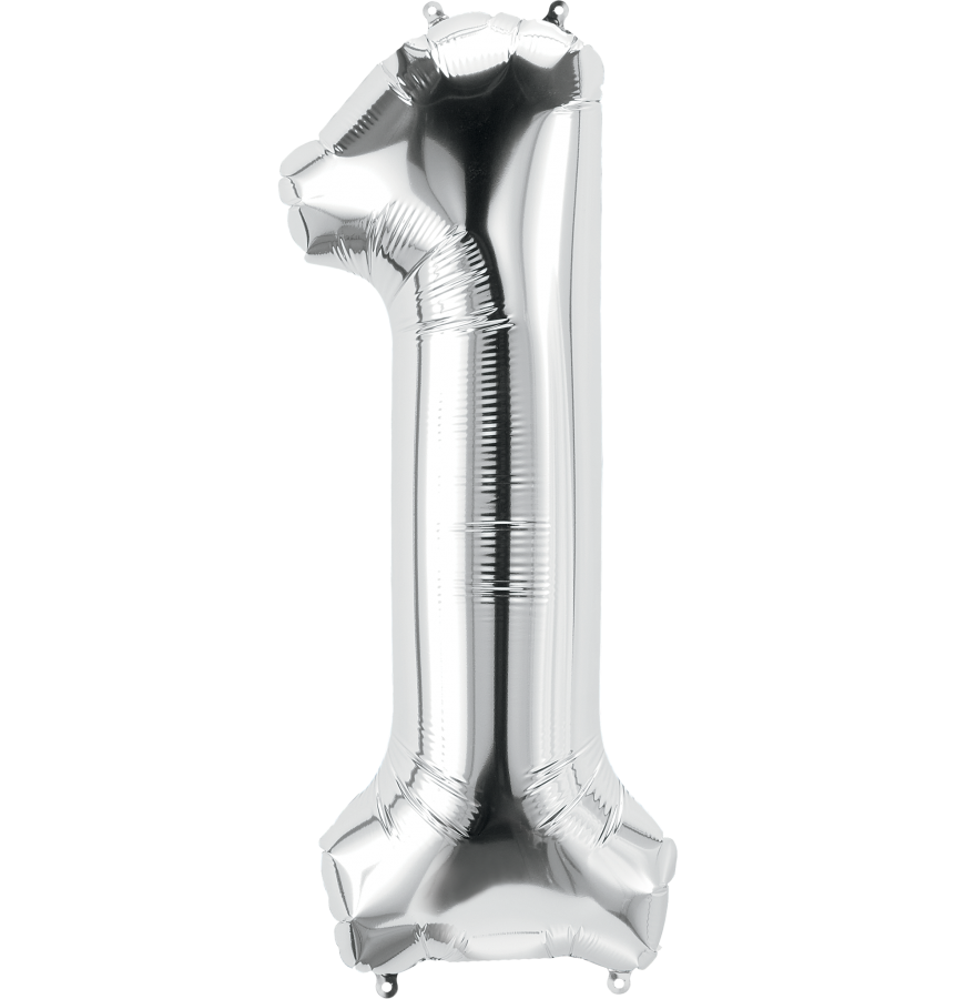 34 inch Silver Number 1