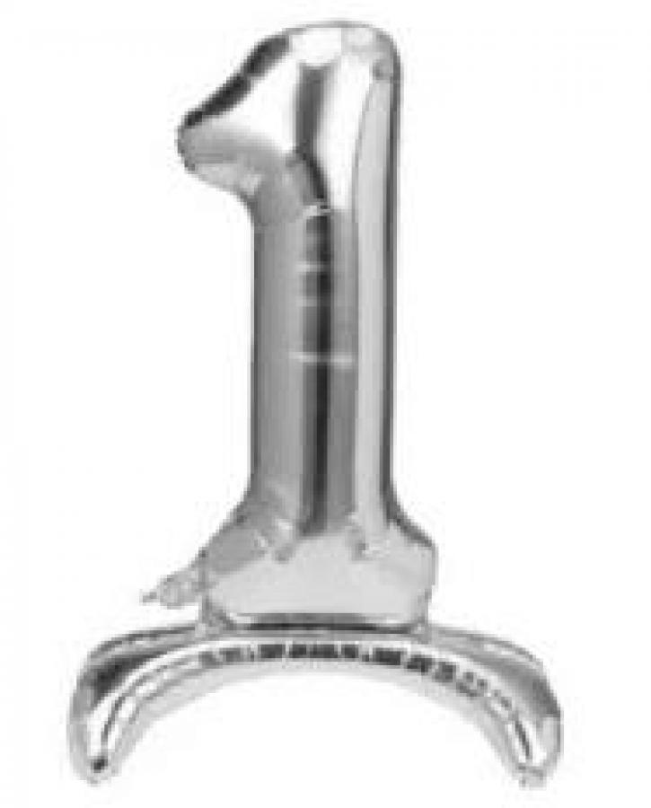 40" Silver Stand Up Number "1"