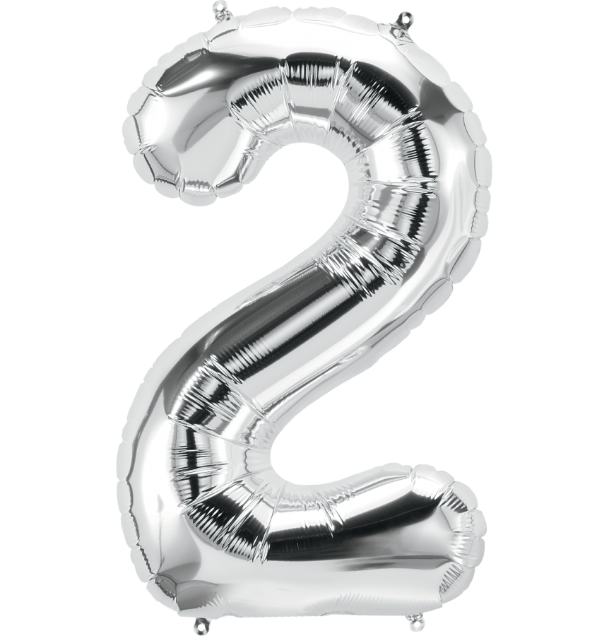 34 inch Silver Number 2