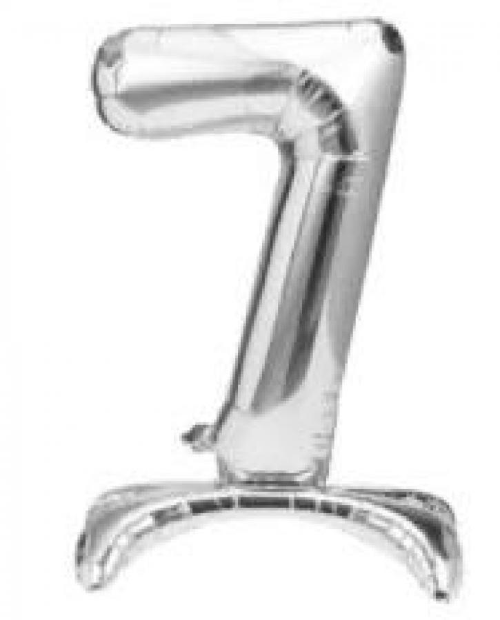40" Silver Stand Up Number "7"