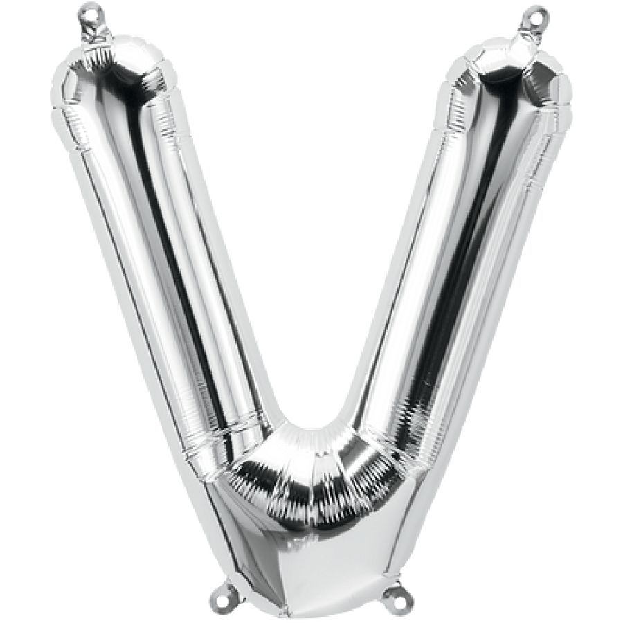 14" Silver Letter "V"