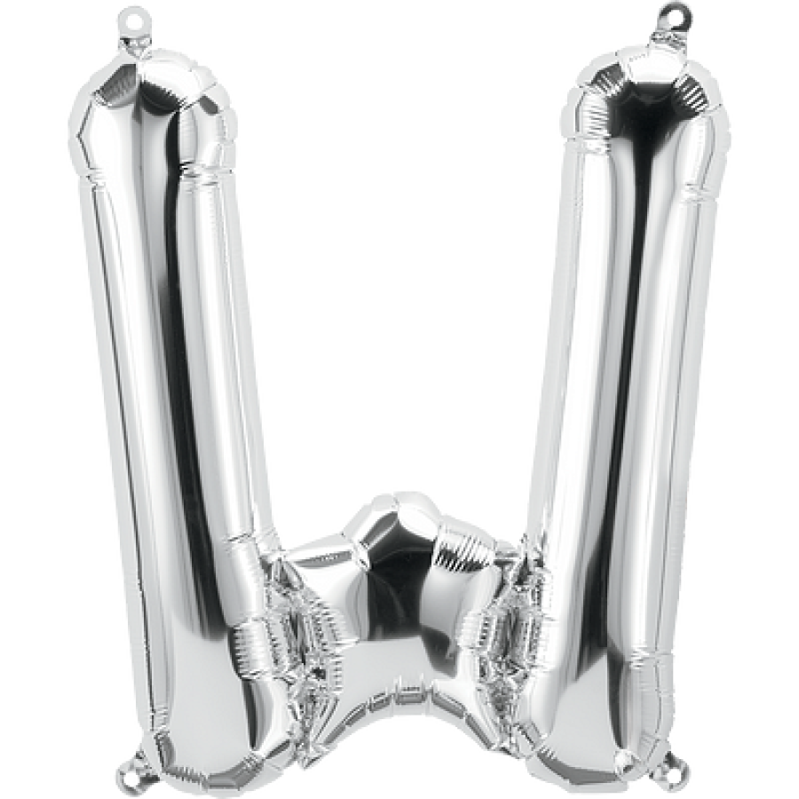 14" Silver Letter "W"