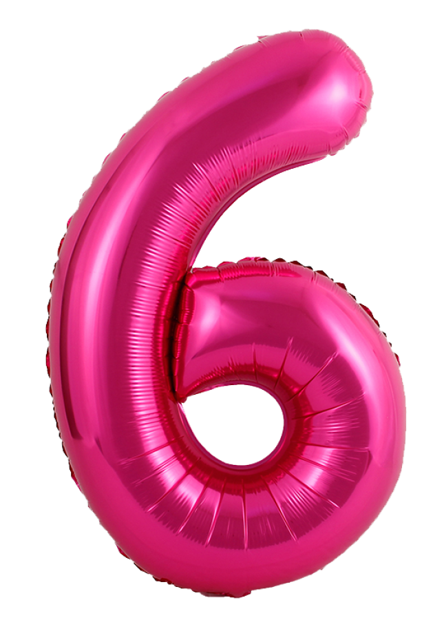 34 inch Pink Number 6