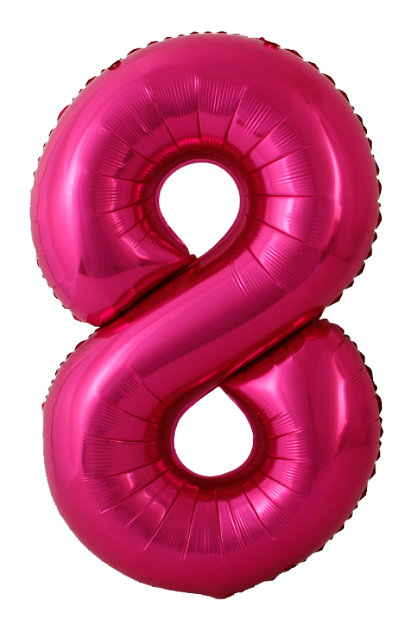 34 inch Pink Number 8