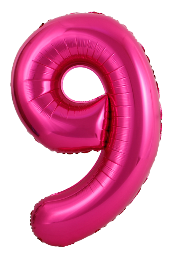 34 inch Pink Number 9