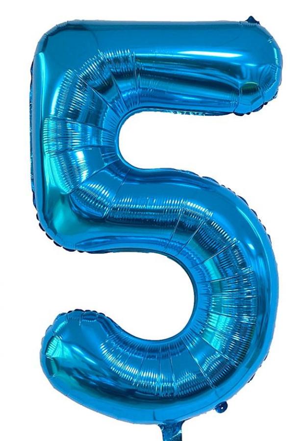 34 inch Blue Number 5