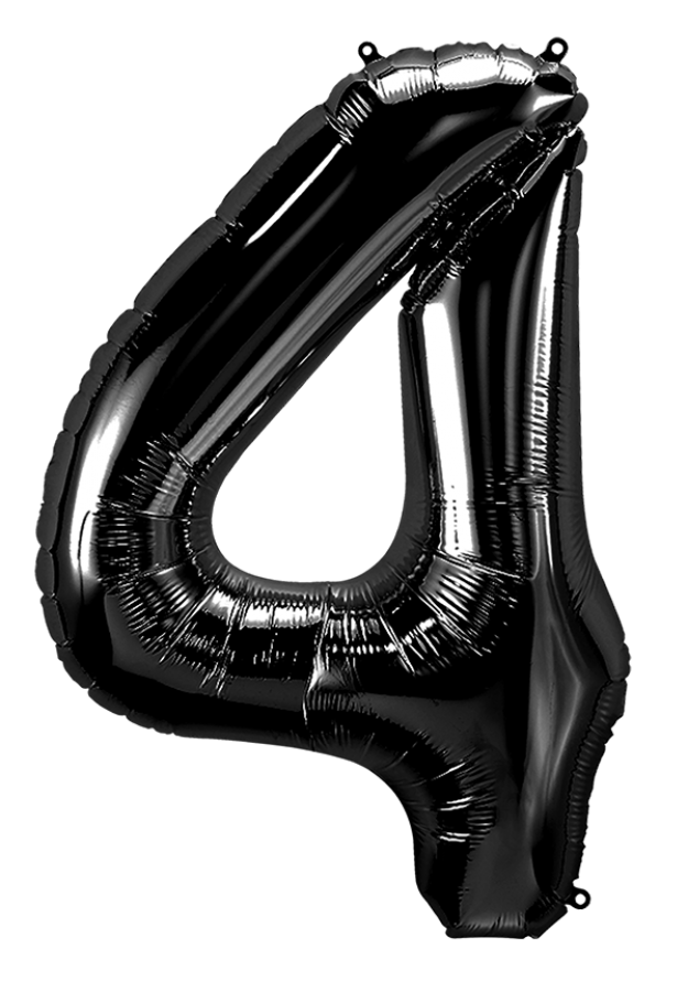 34 inch Black Number 4