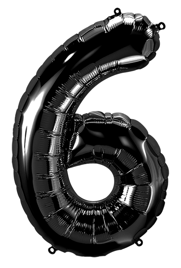 34 inch Black Number 6