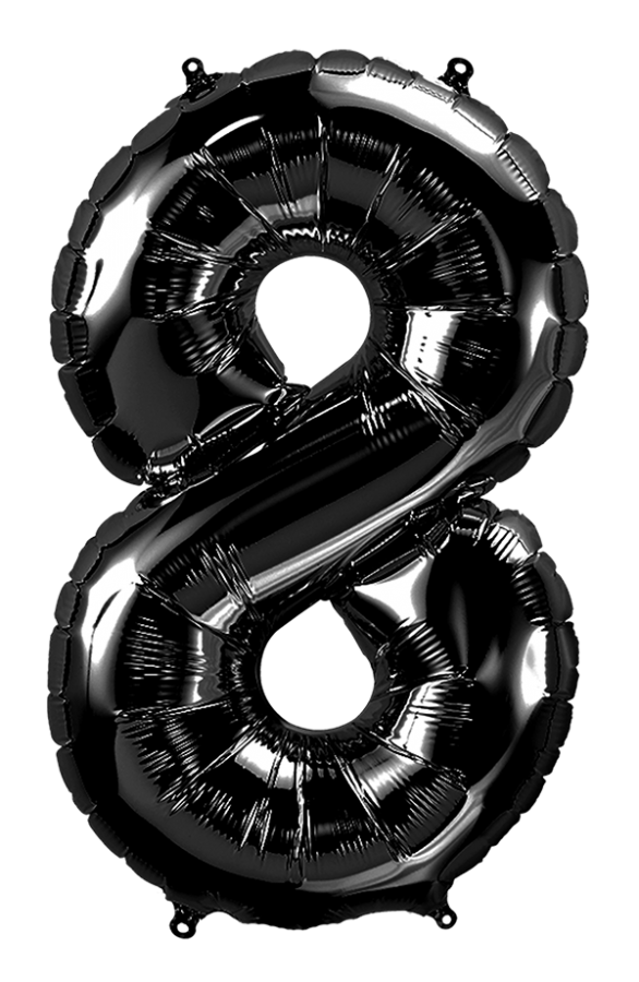 34 inch Black Number 8