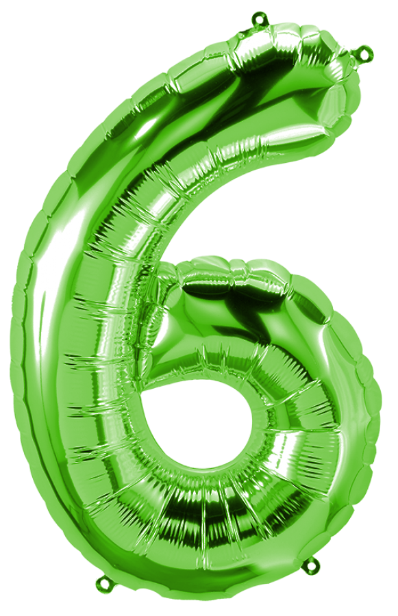 34 inch Green Number 6