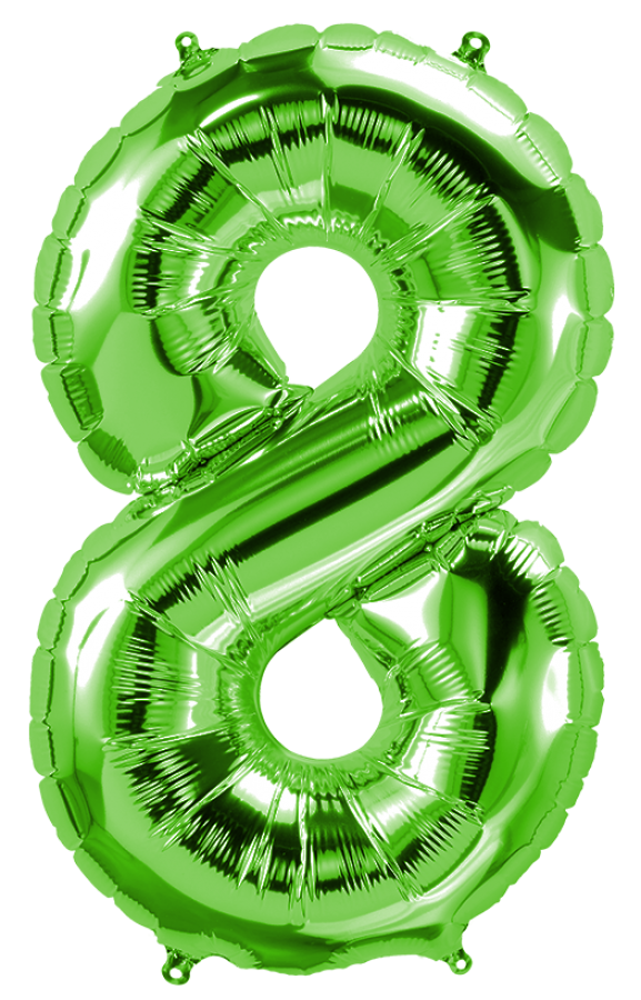 34 inch Green Number 8
