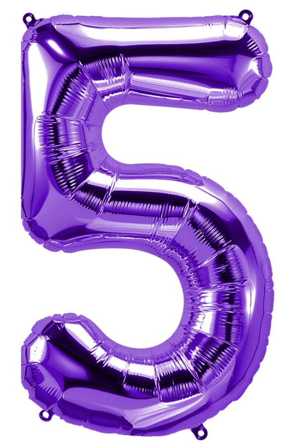 34 inch Purple Number 5