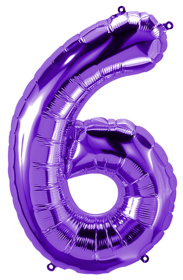 34 inch Purple Number 6
