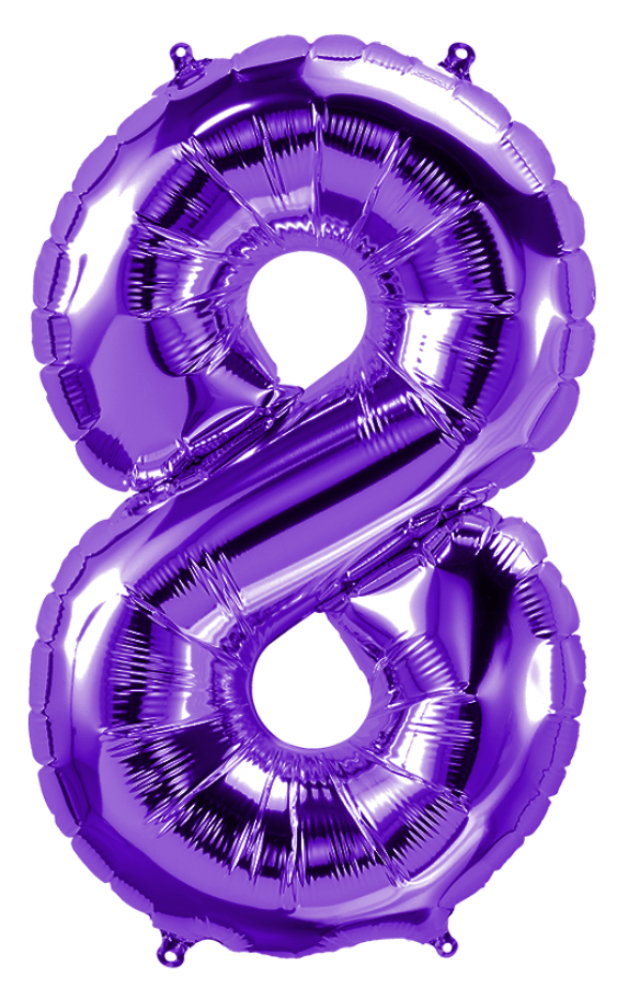 34 inch Purple Number 8