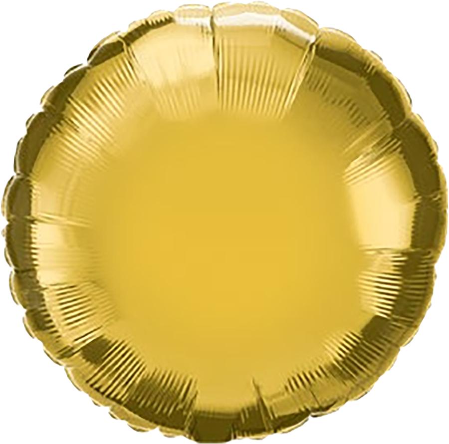 Packaged 18" Gold Round Foil Balloon – 10 pack