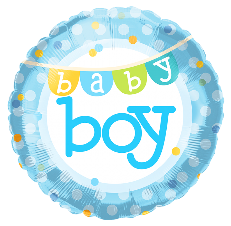 *Baby Boy Foil Balloon – 10 pack
