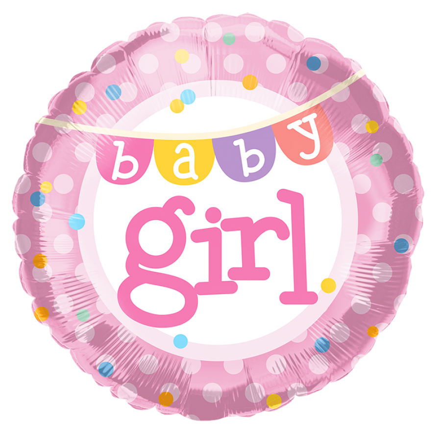 *Baby Girl Foil Balloon – 10 pack
