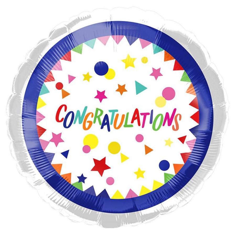 *Packaged Congratulations Mylar Balloon - 10 pack