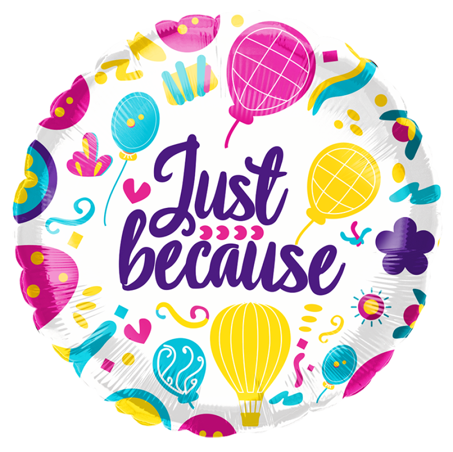 *Packaged Just Because Balloon - 10 pack