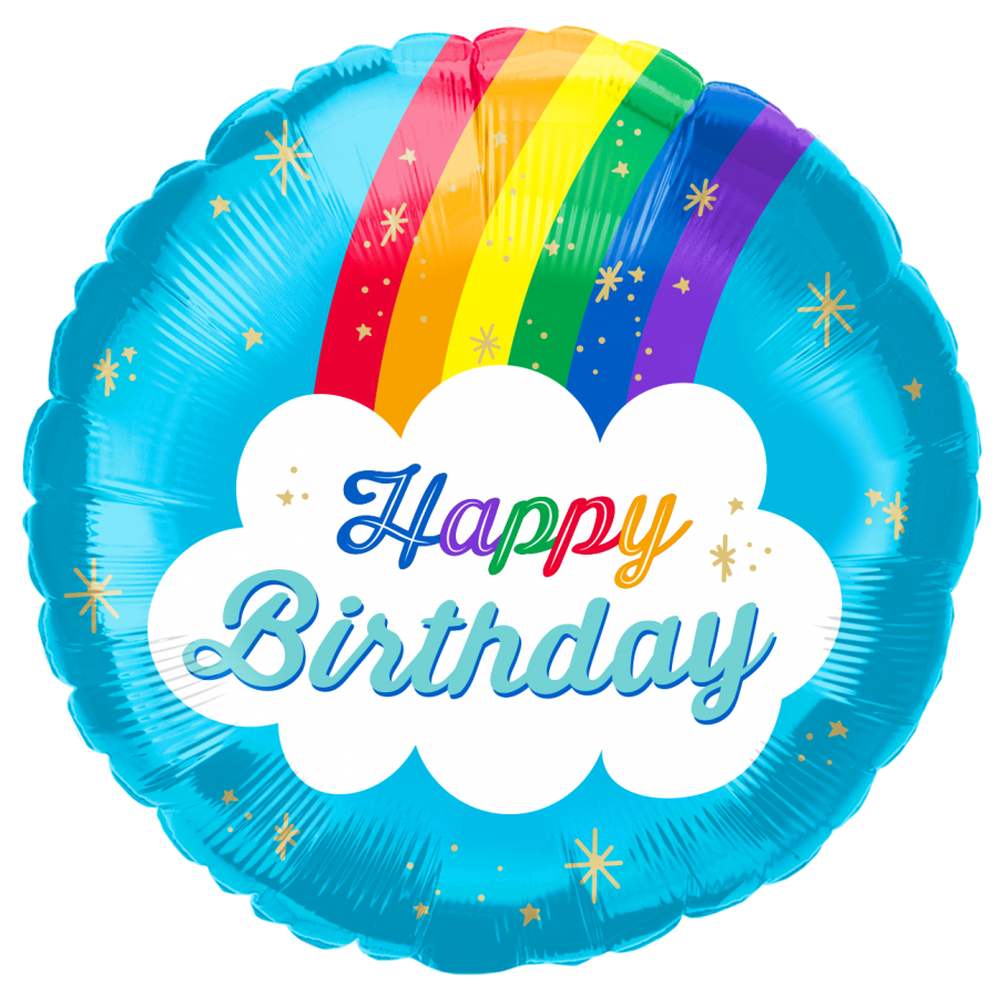 *9" Birthday Foil Balloon with Valve – 10 pack