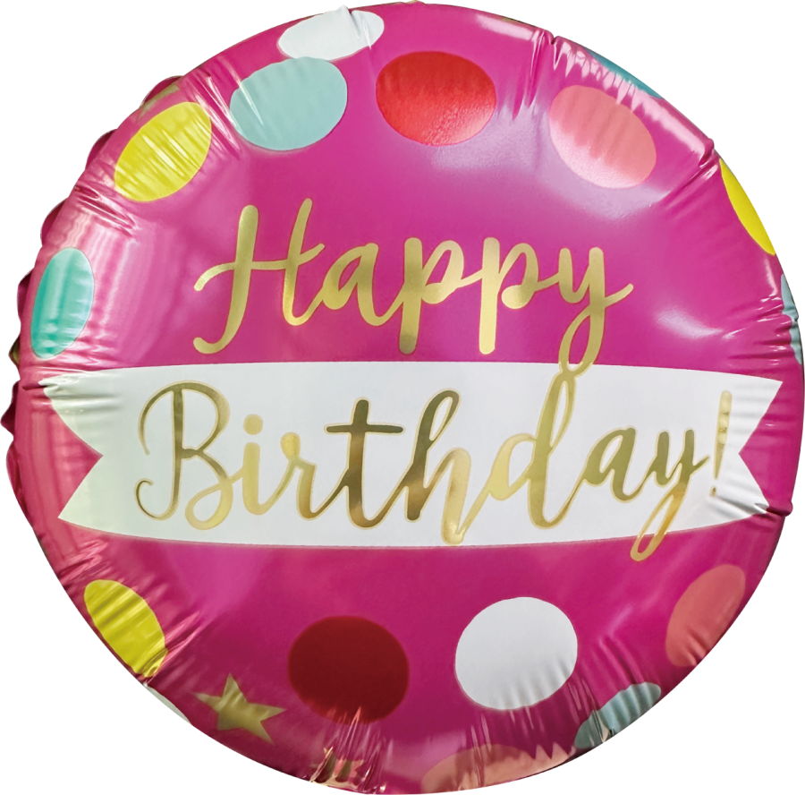 *9" Birthday Foil Balloon with Valve – 10 pack