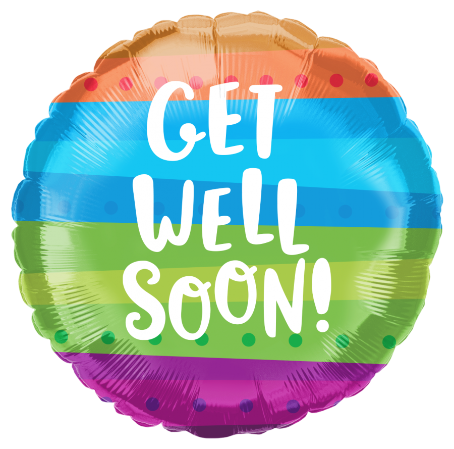 *9" Get Well Foil Balloon with Valve – 10 pack