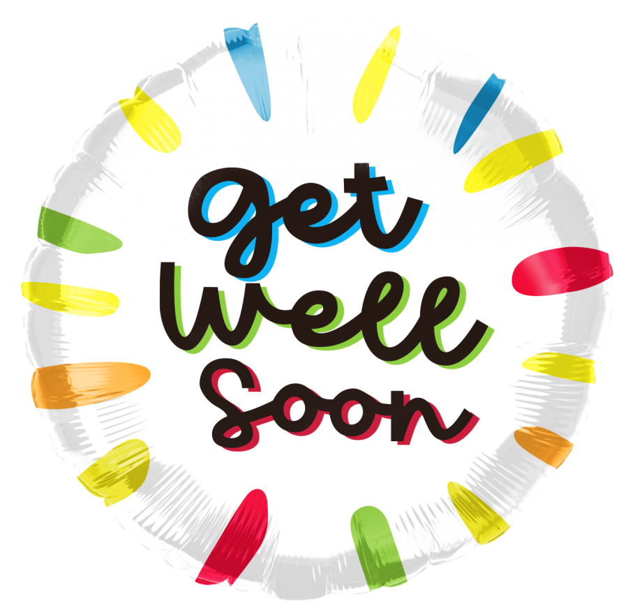 *9" Get Well Foil Balloon with Valve – 10 pack