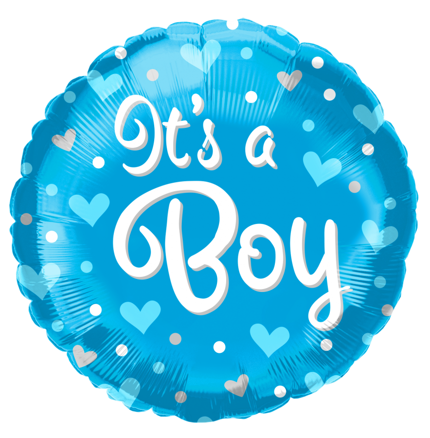 *9" Baby Boy Foil Balloon with Valve – 10 pack